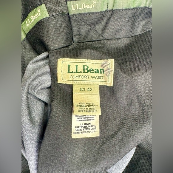 L. L. Bean Dress Pants Gray Pleated Size 42x33 - Picture 7 of 10